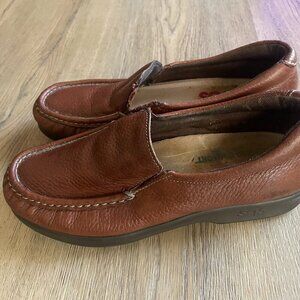SAS Tripad Comfort Brown Leather Loafer Shoes 6.5M Soft Step Slip-on!